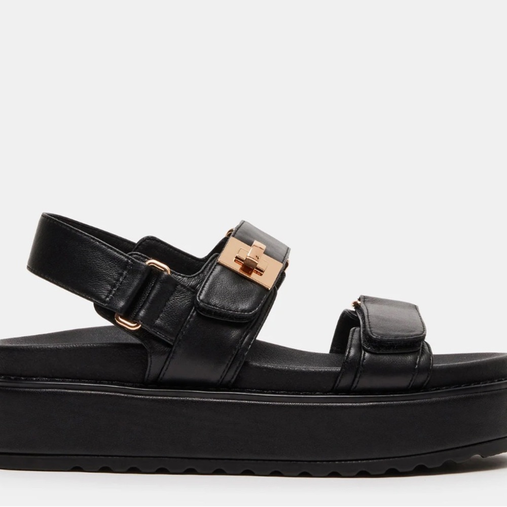 Big Mona Black Platform Sandals